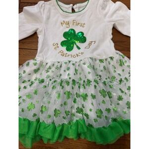 koala kids my first st. patrick's day dress 9-12 mos with tutu